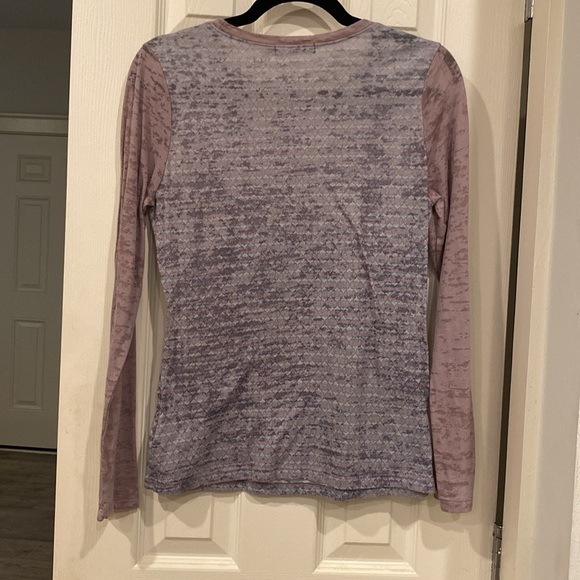 Long sleeve BoHo t-shirt by Prana, beautiful soft purple and blues, size small - Picture 7 of 7